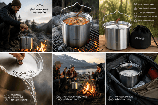 Campfire Pot Stainless Steel 5L - Roamrgear.co.za