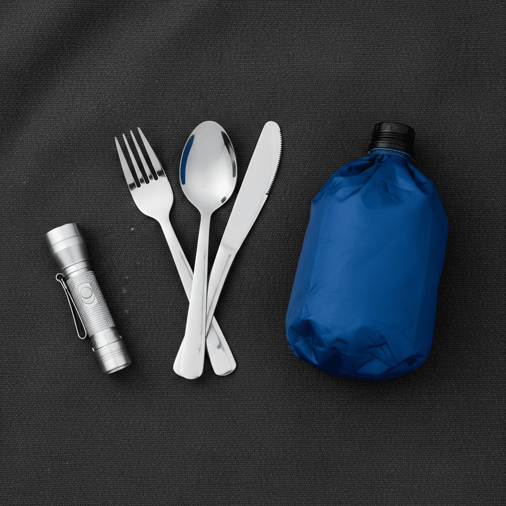 Campfire Starter Kit — Cutlery, Flashlight & Water Bag Bundle - Roamrgear.co.za