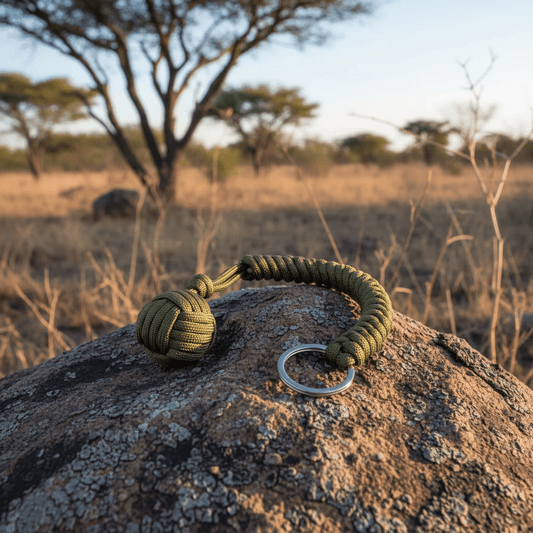 Monkey's Fist Self Defense Lanyard Keychain EDC | Army Green - Roamrgear.co.za