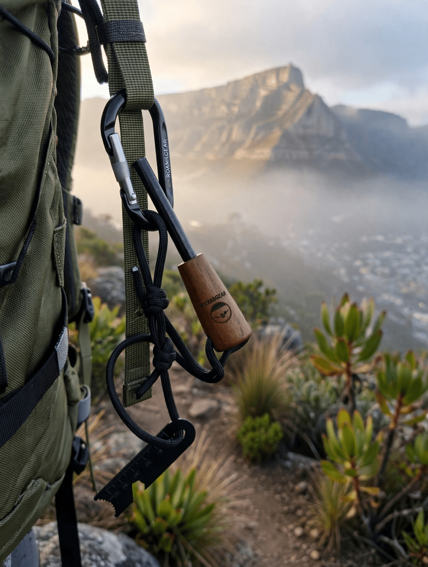 Roamrgear Ferro Rod Fire Starter – Wooden Handle & Multi-Tool Scraper - Roamrgear.co.za