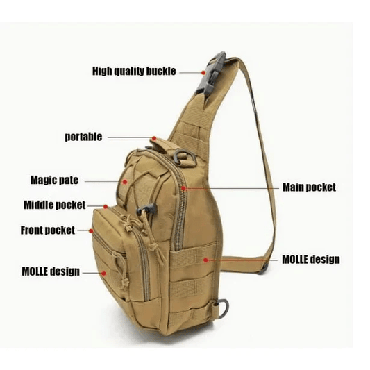 Tactical Sling Bag – 900D Oxford | Multi - Compartment Shoulder Pack - Roamrgear.co.za