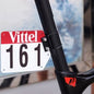 Round bicycle number plate mount seatpost holder