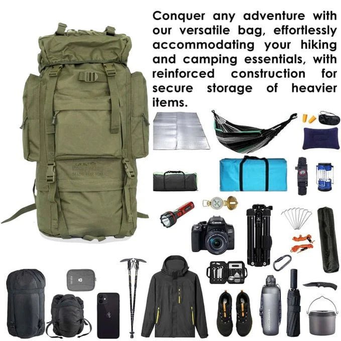 Camping & Hiking Adventure Tactical 65L Backpack - Roamrgear.co.za