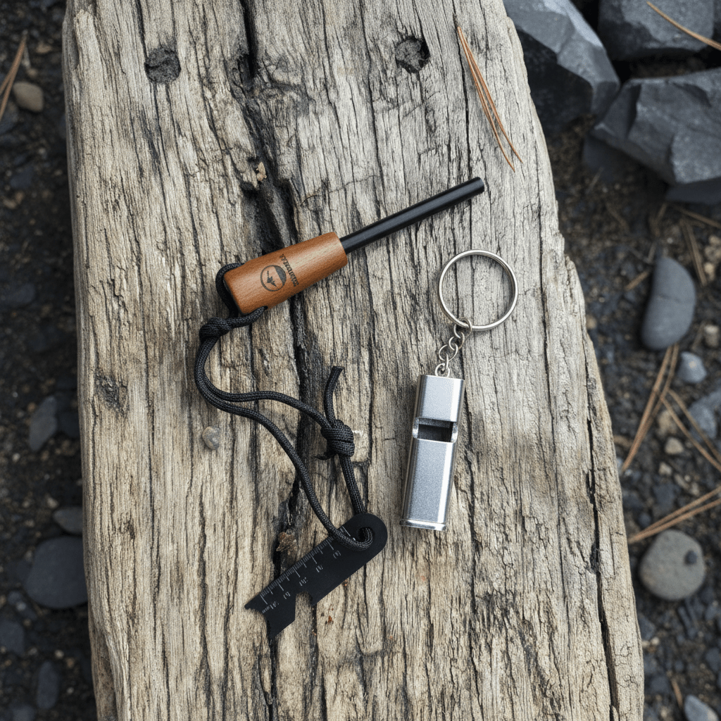 Roamrgear Fire Starter Kit — Ferro Rod & Emergency Whistle Bundle - Roamrgear.co.za