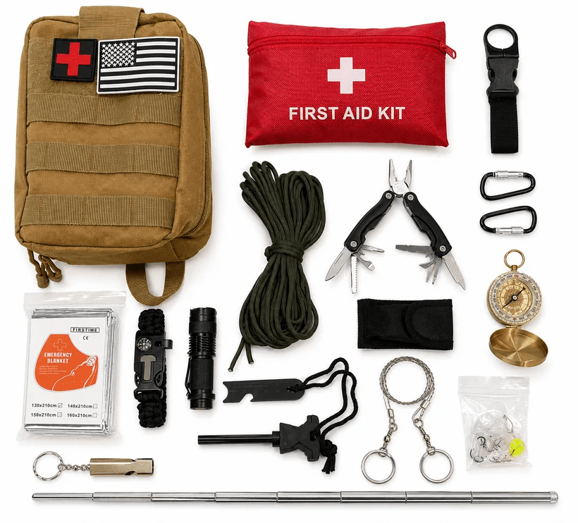 Tactical First Aid & Survival Camping Kit | 16-Piece Emergency Outdoor Gear - Roamrgear.co.za