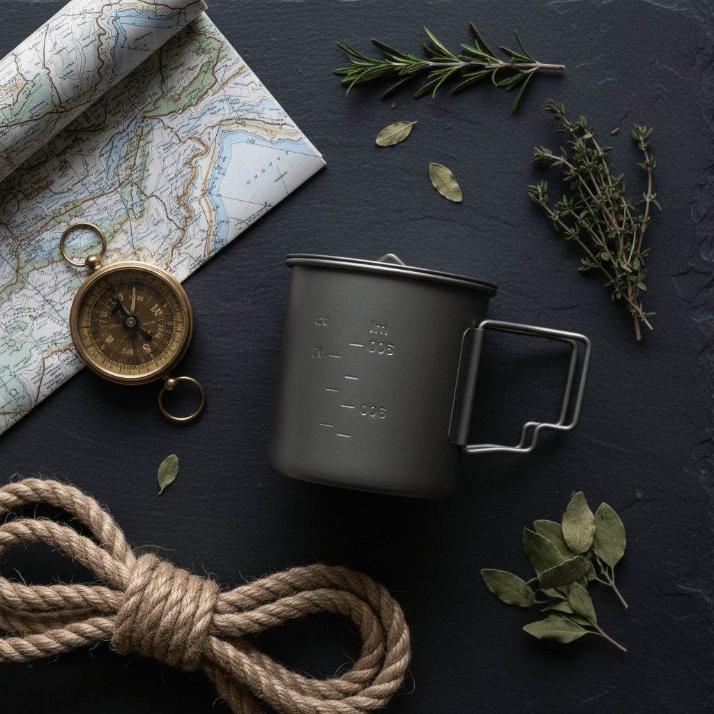 Roamr Titanium Camping Mug / Pot — 500ml Mug | 750ml Pot (with Mesh Bag) - Roamrgear.co.za