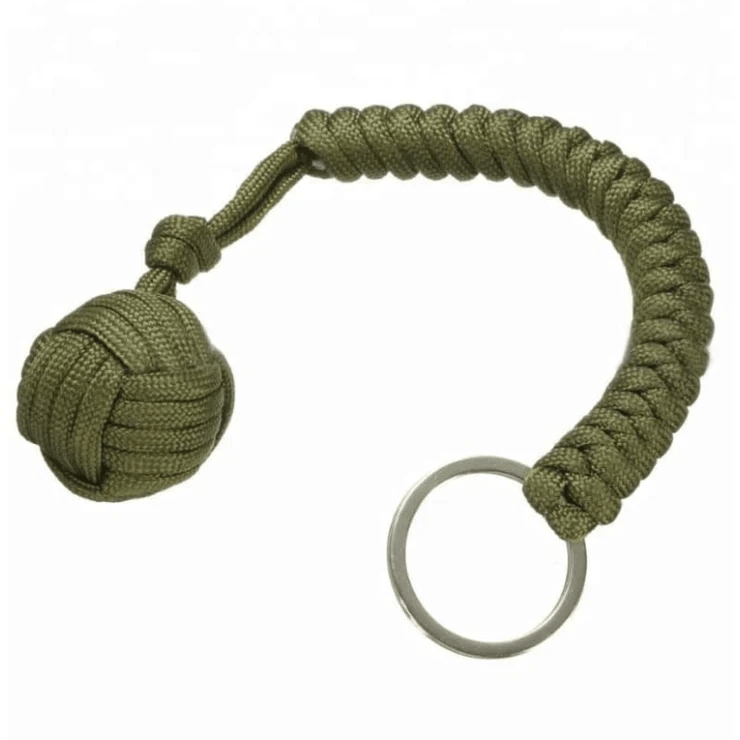 Monkey's Fist Self Defense Lanyard Keychain EDC | Army Green - Roamrgear.co.za