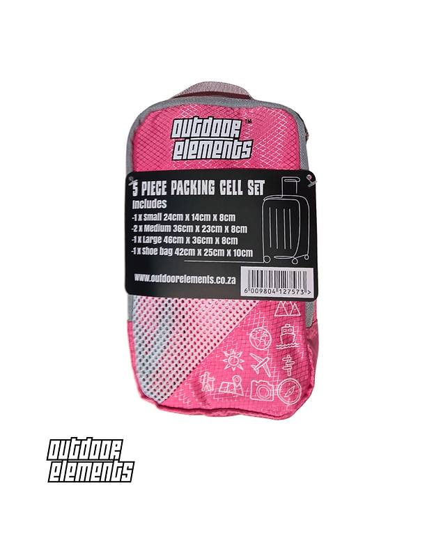 Outdoor Elements 5-Piece Packing Cell Set Pink – packaged view