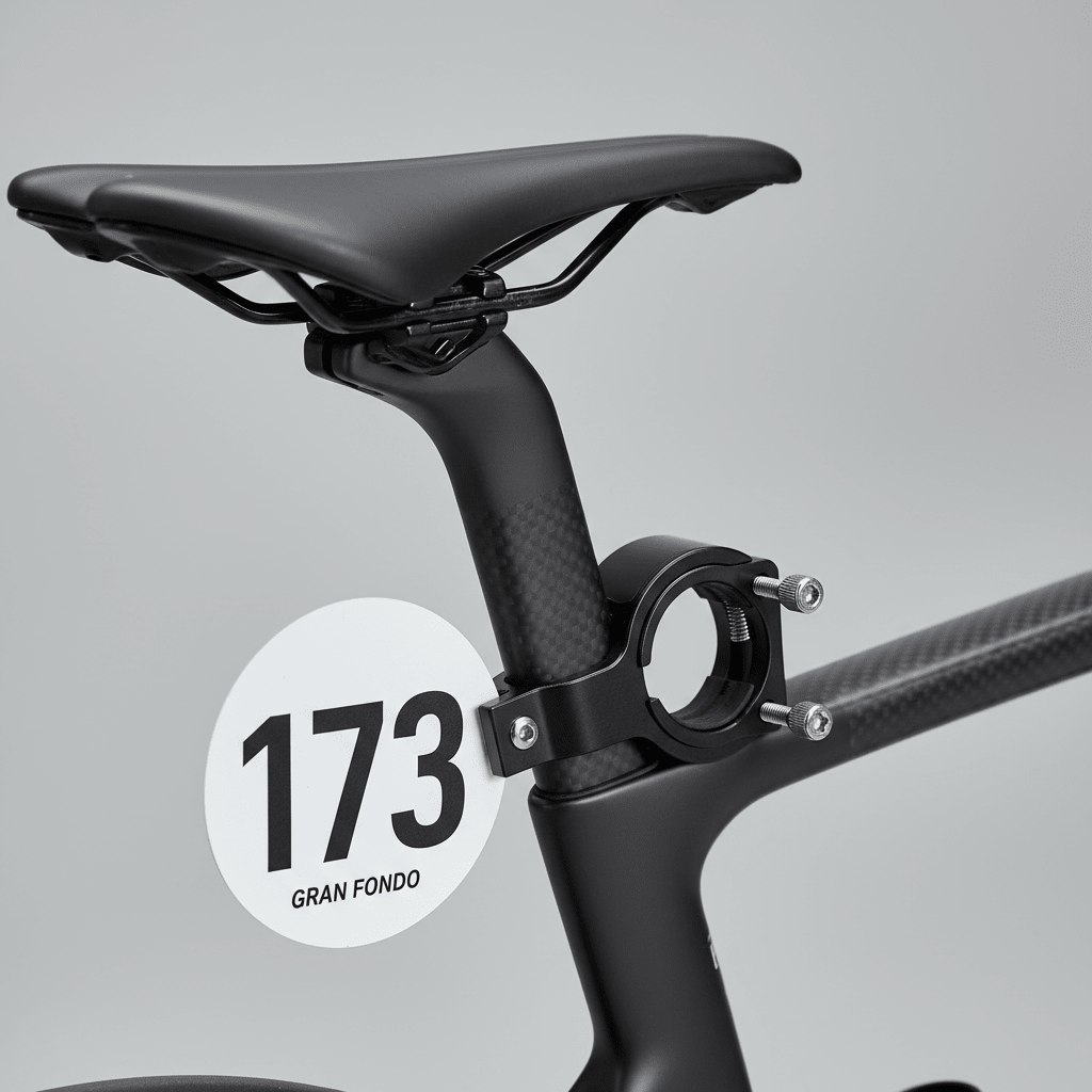 Round Bicycle Number Plate Mount Holder - Race Bike Seat post Attachment - Roamrgear.co.za