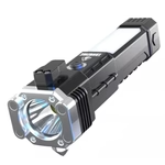 Super bright LED torch with safety hammer and magnetic head for camping and emergencies