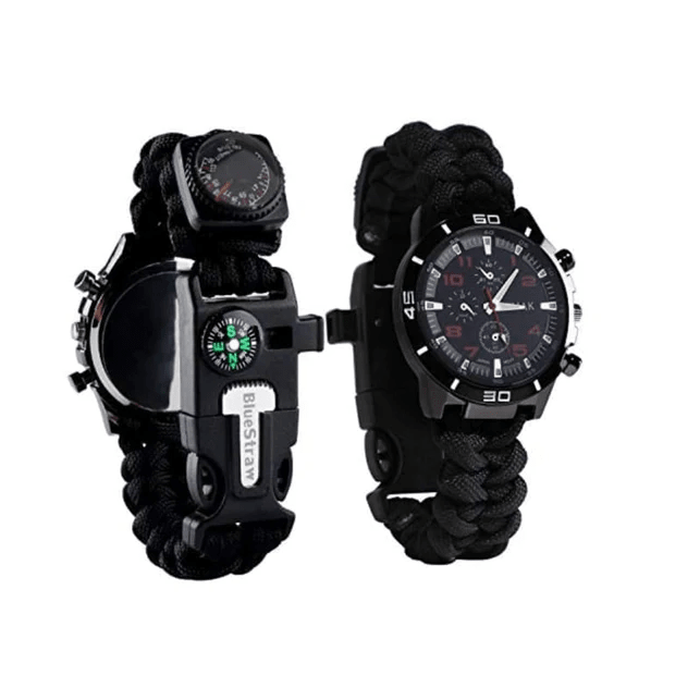 6 - in - 1 Survival Paracord Watch | Compass, Firestarter, Whistle & Emergency Tools - Roamrgear.co.za