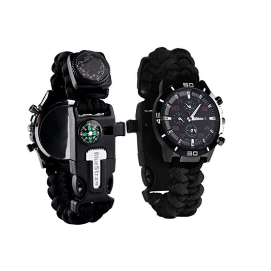 6 - in - 1 Survival Paracord Watch | Compass, Firestarter, Whistle & Emergency Tools - Roamrgear.co.za