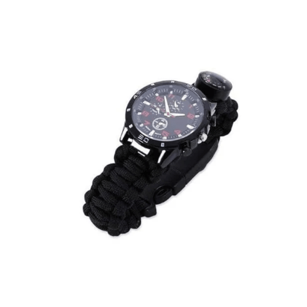 6 - in - 1 Survival Paracord Watch | Compass, Firestarter, Whistle & Emergency Tools - Roamrgear.co.za