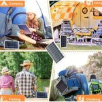 Foldable solar panel charger lightweight design for backpacking