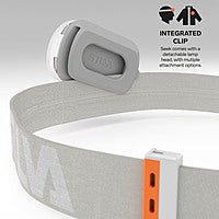 Silva Seek 420 headlamp on head – trail running and hiking head torch